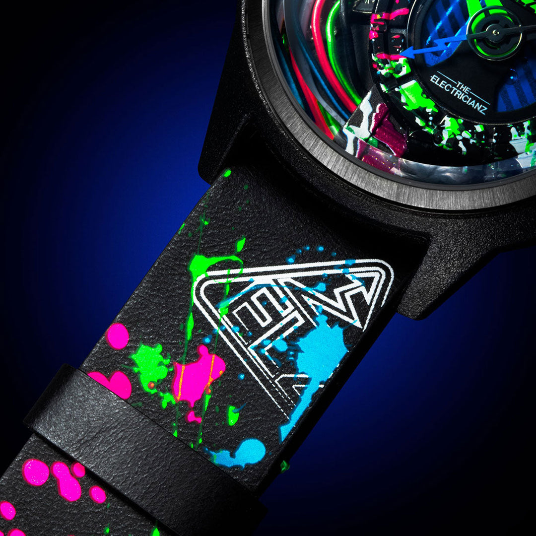 Black Leather Strap for Neon Z black edition