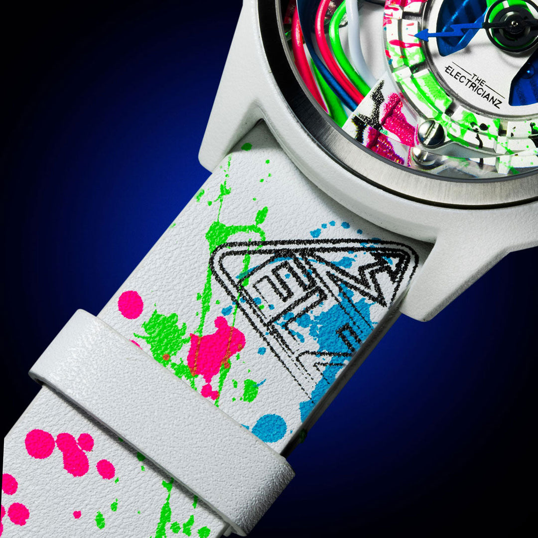 White Leather strap for Neon Z White edition
