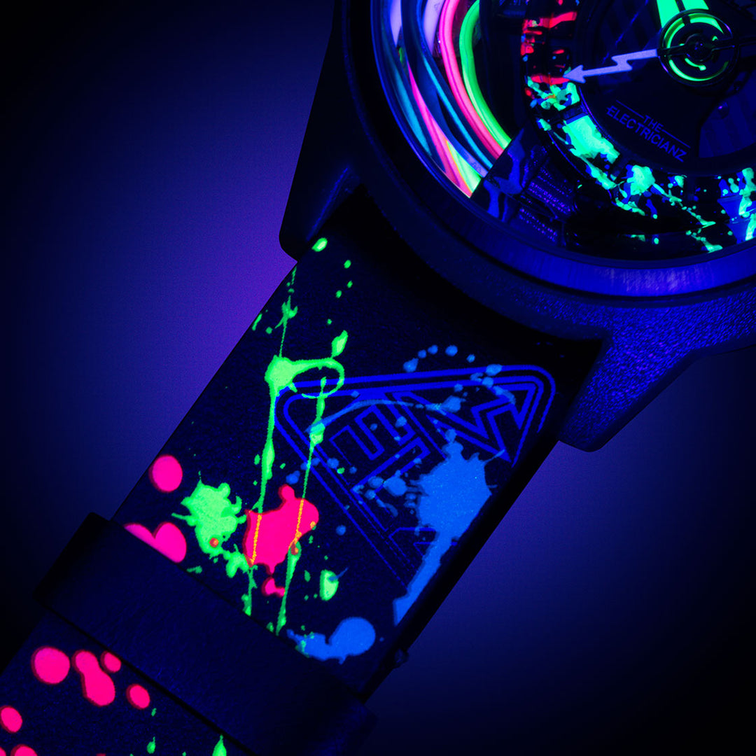 Black Leather Strap for Neon Z black edition