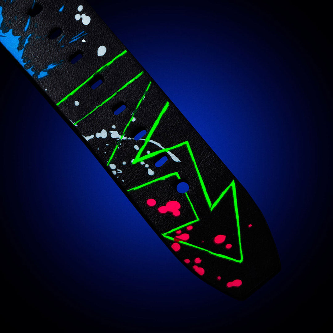 Black Leather Strap for Neon Z black edition