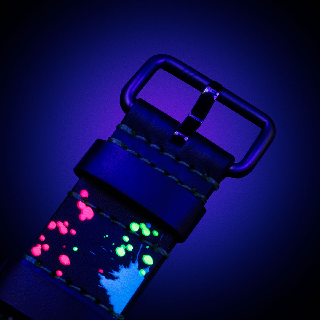 Black Leather Strap for Neon Z black edition