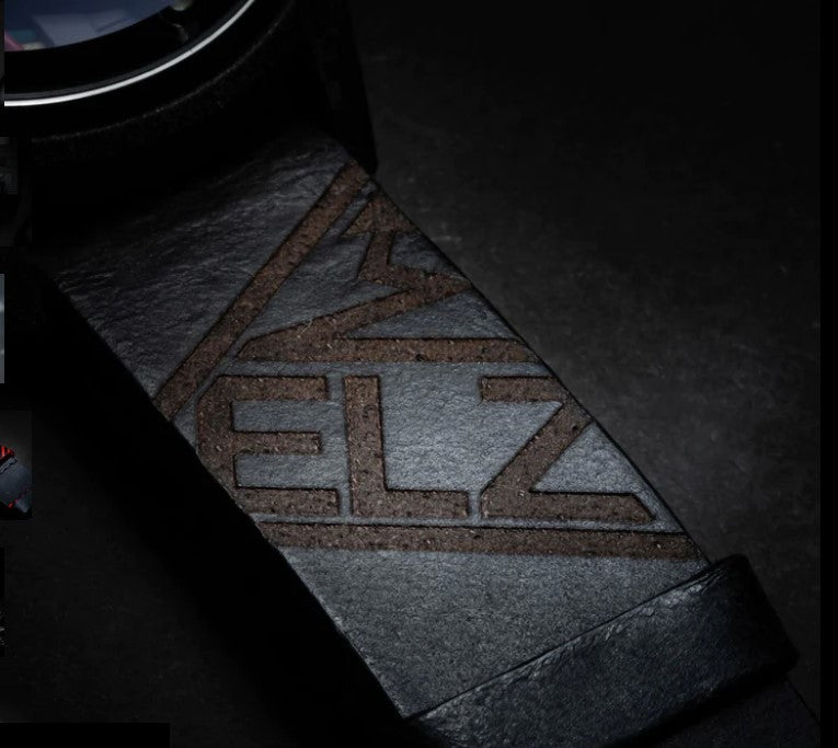 Black Leather Strap // Gun metal buckle
