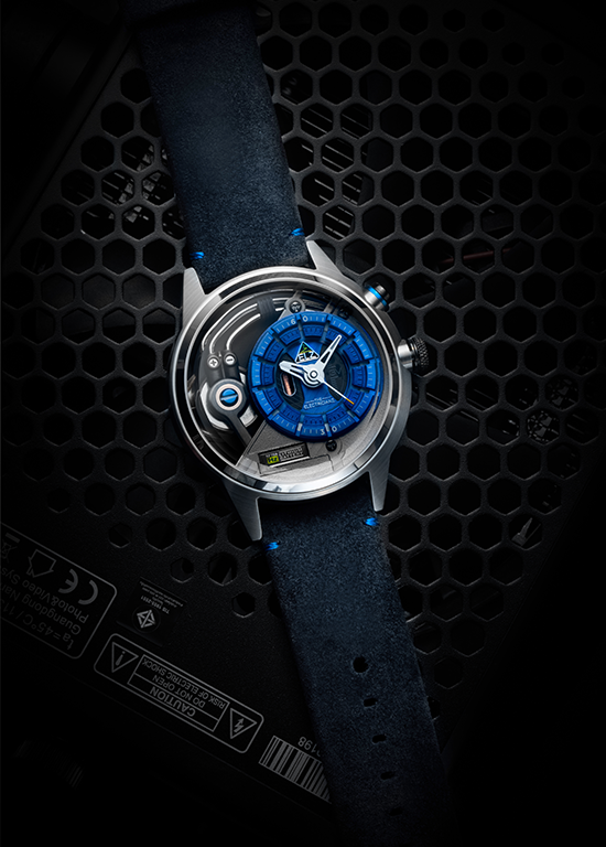 Blue Suede (Leather) Strap // Silver Buckle