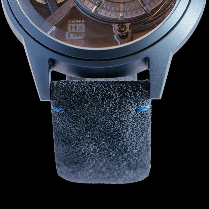 Blue Suede (Leather) Strap // Blue buckle