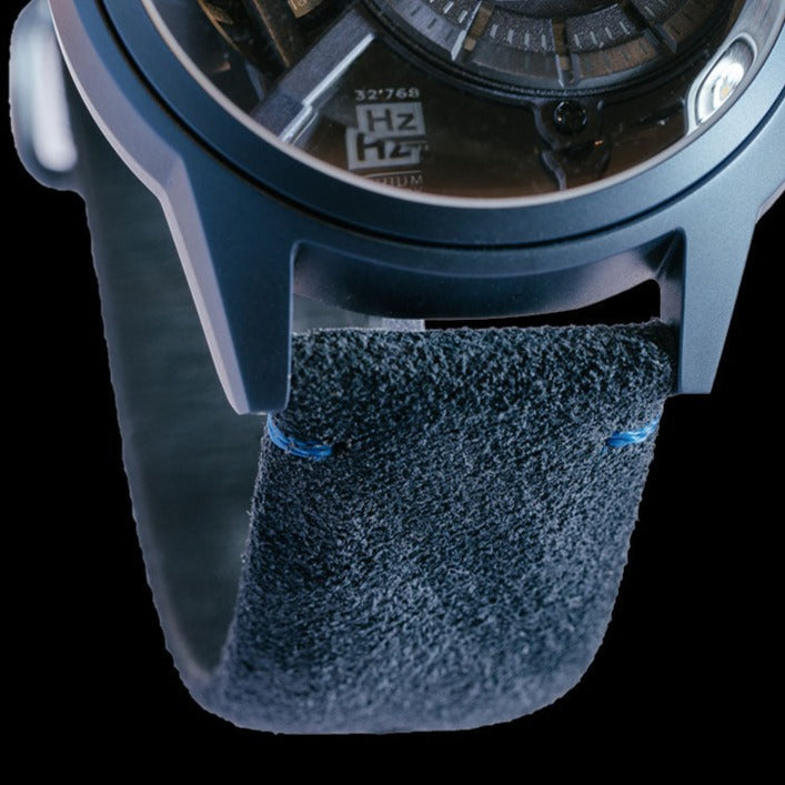 Blue Suede (Leather) Strap // Blue buckle