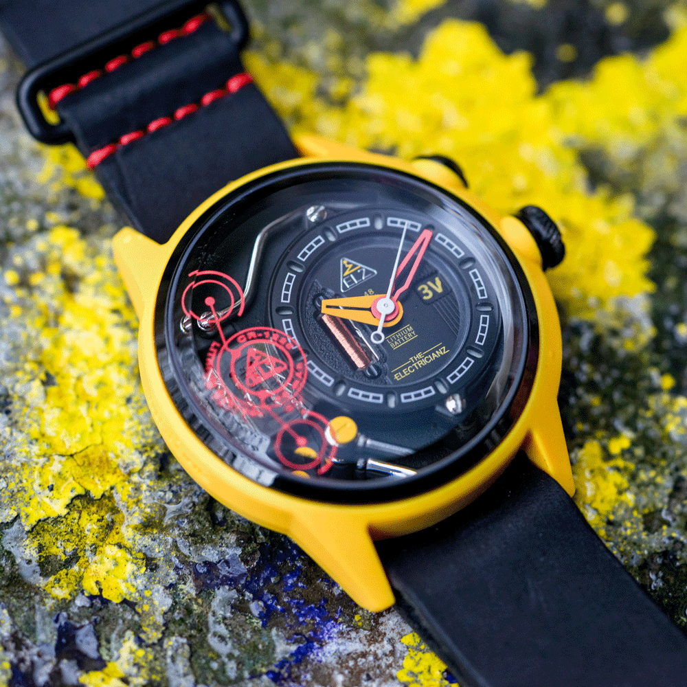 Black Leather with Red stitching // Black buckle