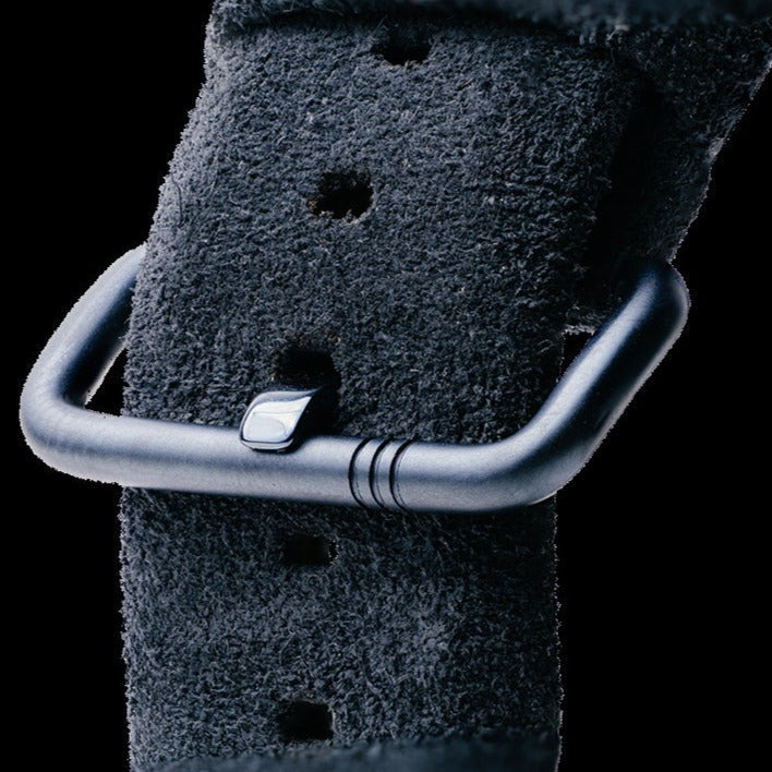 Blue Suede (Leather) Strap // Blue buckle