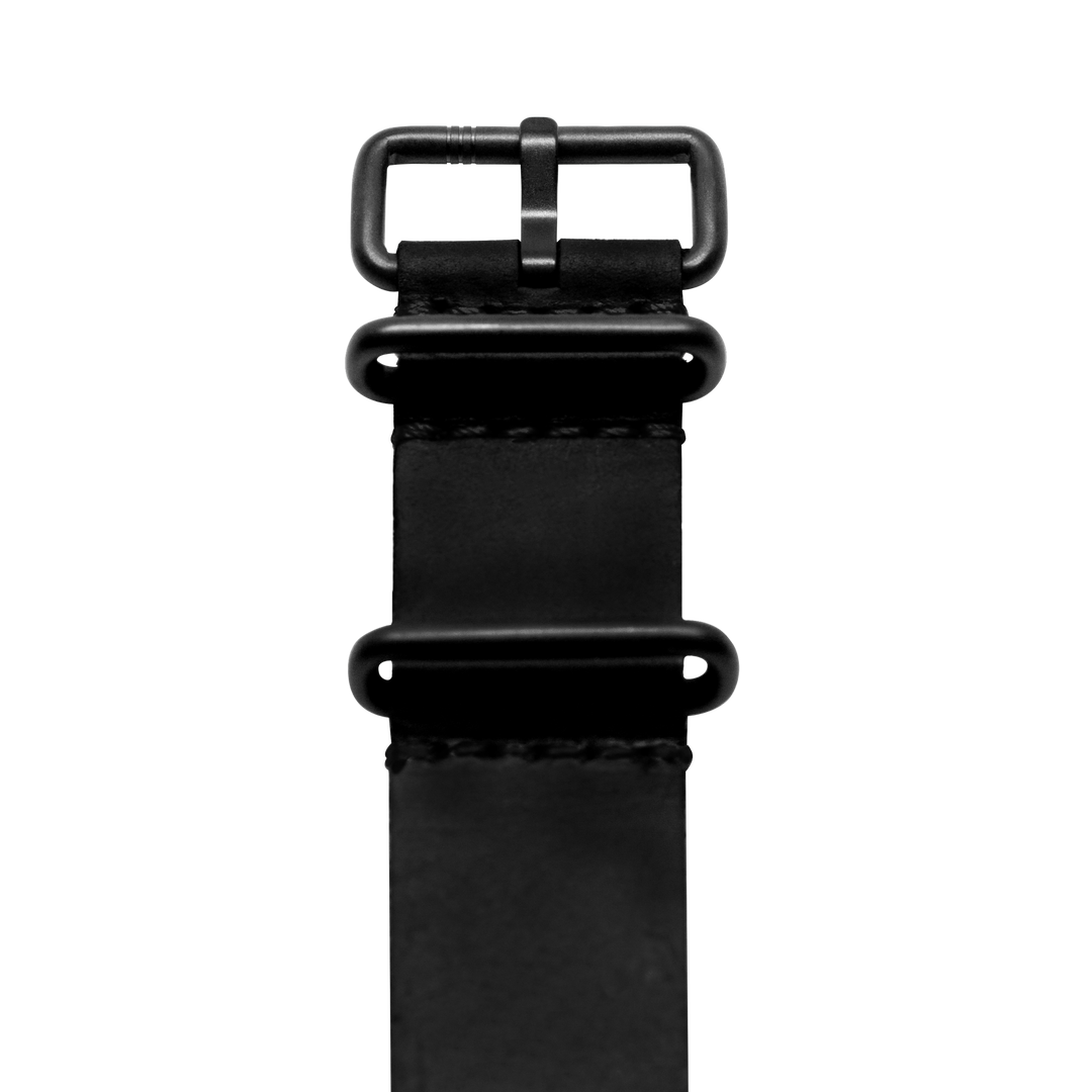 Black Leather Strap // Gun metal buckle - Draft