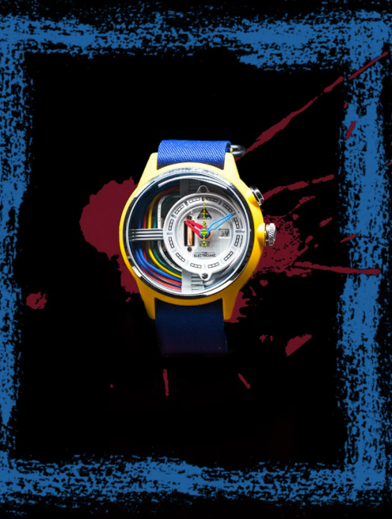 Blue Textile (Fabric) Strap // Black buckle